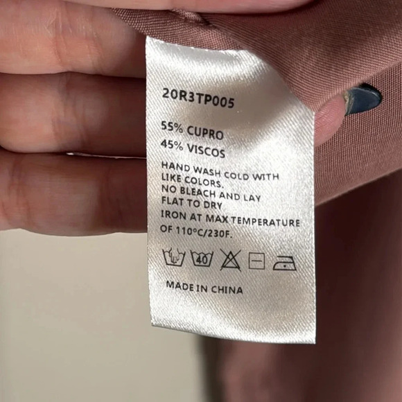 NWT Nap Loungewear Cropped Bell Sleeve Blouse Mauve Pink Size Large - Picture 6 of 8